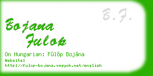 bojana fulop business card
